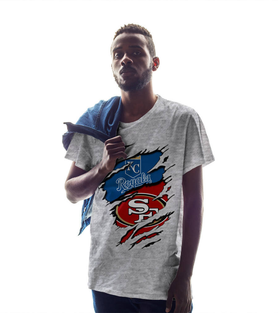 Kc Royals Sf 49ers Logo Mashup T-Shirt