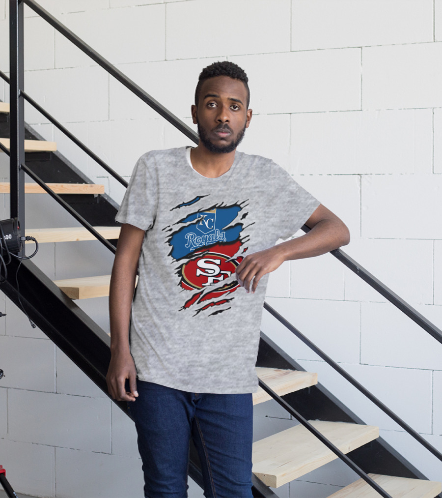 Kc Royals Sf 49ers Logo Mashup T-Shirt