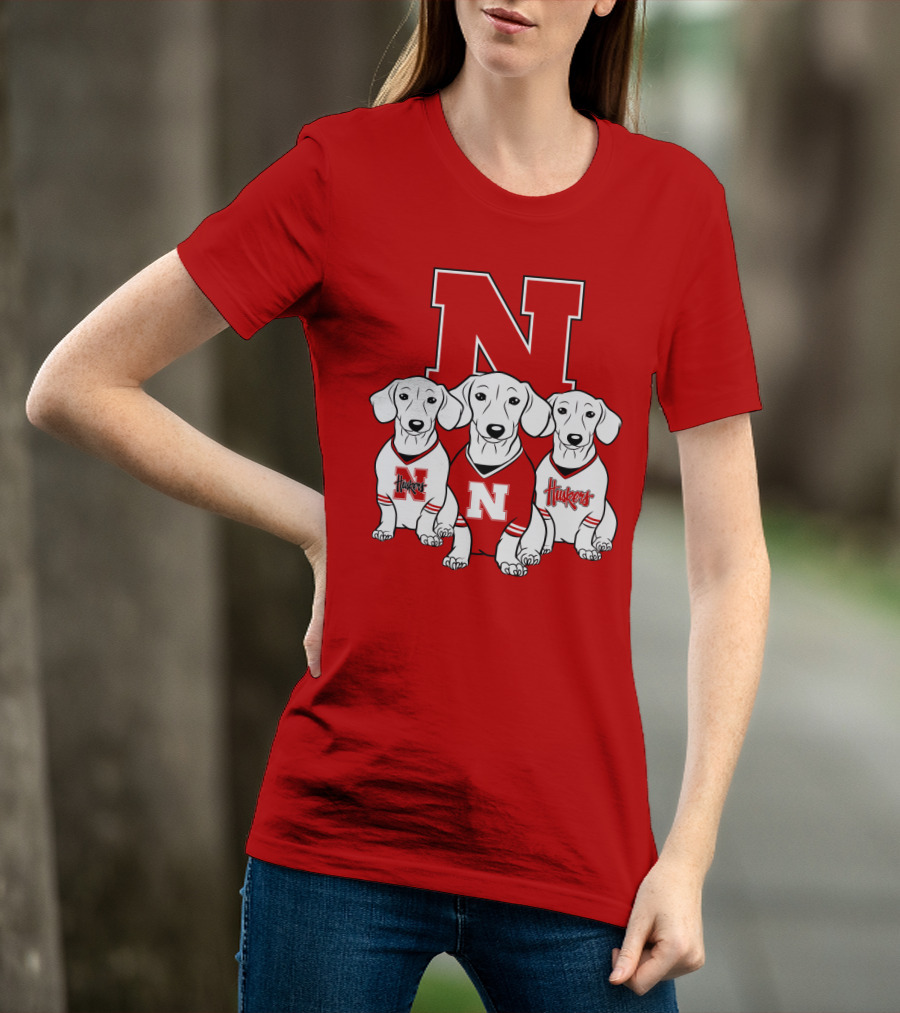 Nebraska Huskers Dachshund T-Shirt