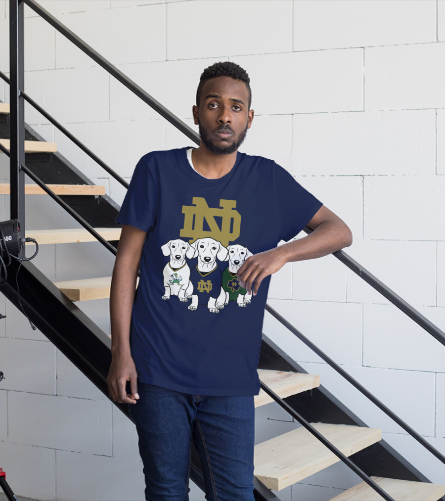 Dachshund Notre Dame Fighting Irish T-Shirt