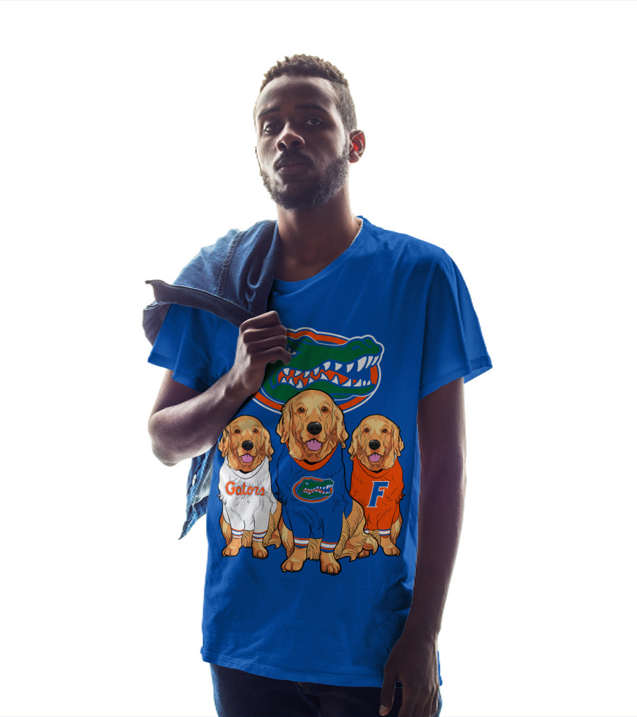Florida Gators Golden Retrievers Trio Fan Gear T-Shirt