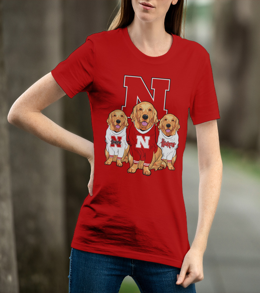 Nebraska Huskers Golden Retrievers T-Shirt