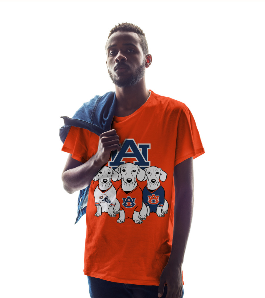 Auburn University Bulldogs Orange And Blue T-Shirt