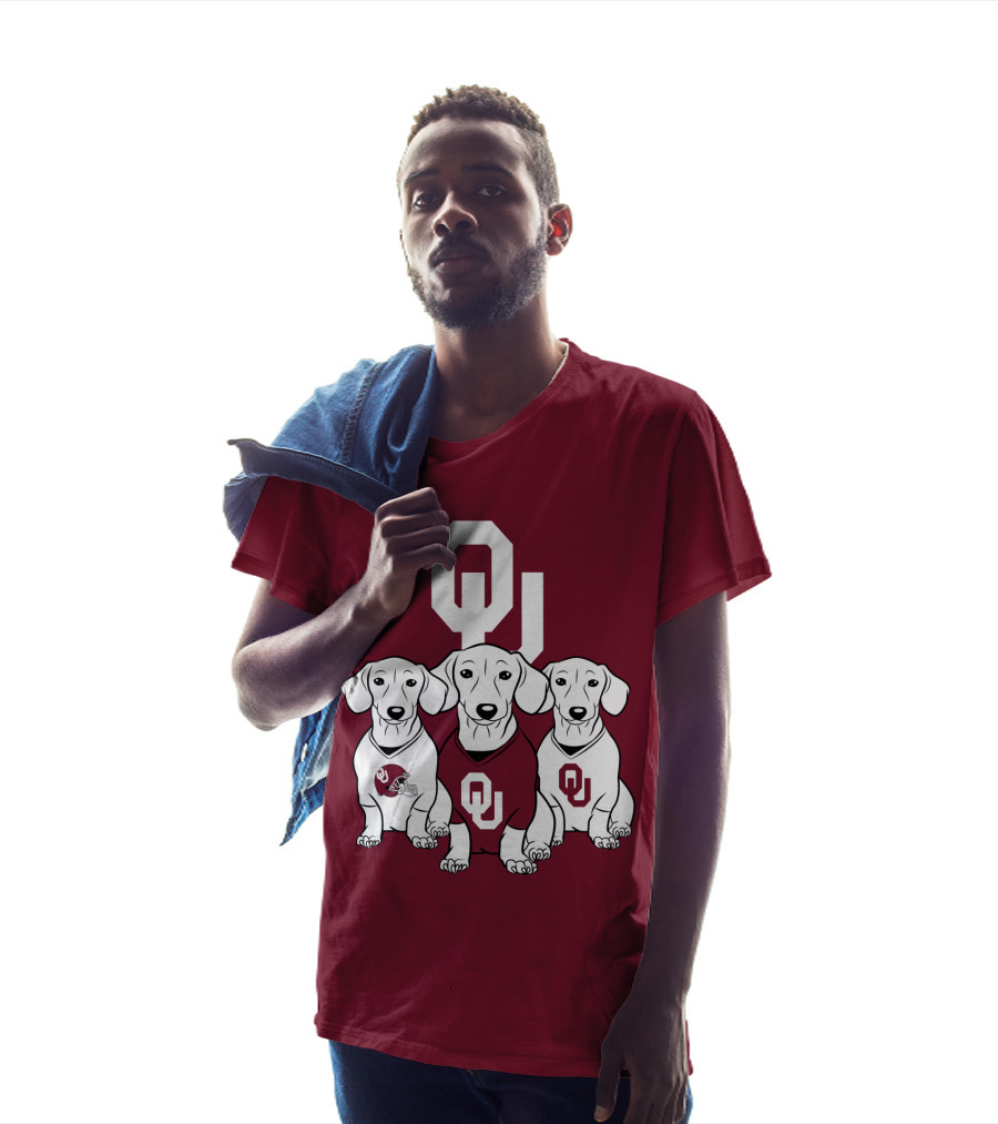 Oklahoma Sooners Three Dachshunds T-Shirt
