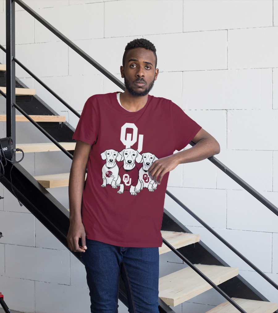 Oklahoma Sooners Three Dachshunds T-Shirt
