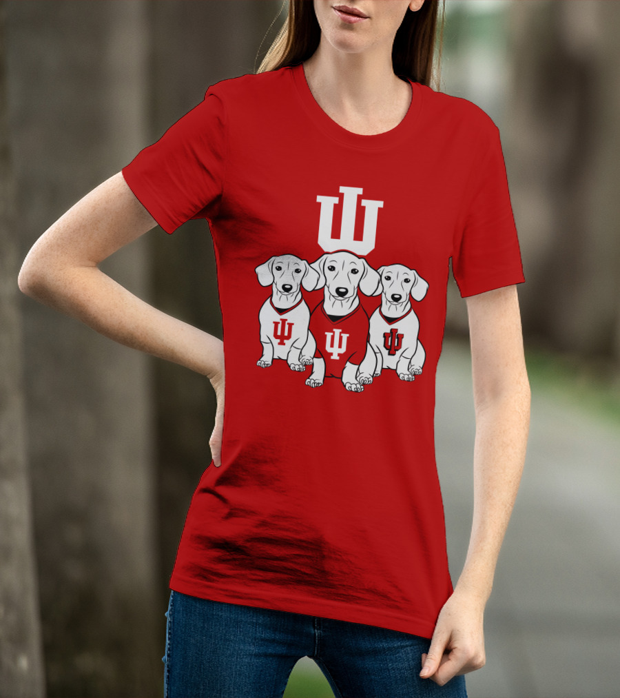 Indiana University Iu Logo Dogs T-Shirt