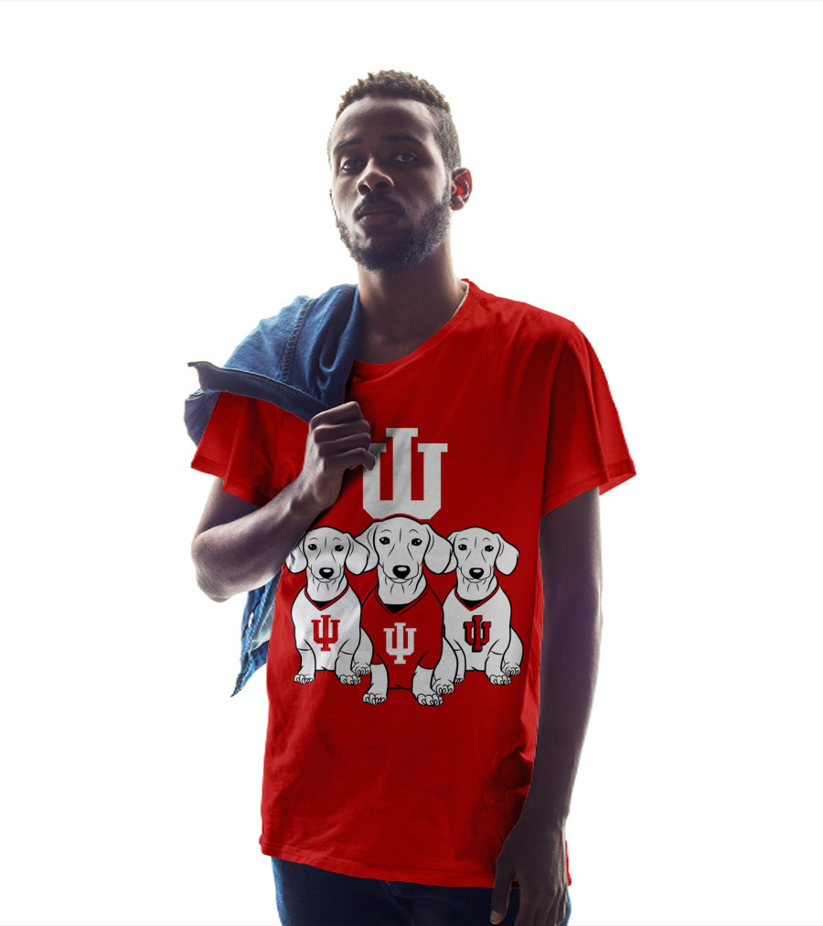 Indiana University Iu Logo Dogs T-Shirt