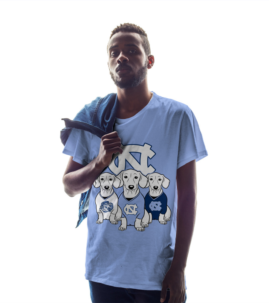 North Carolina Tar Heels  Dachshund Dogs T-Shirt