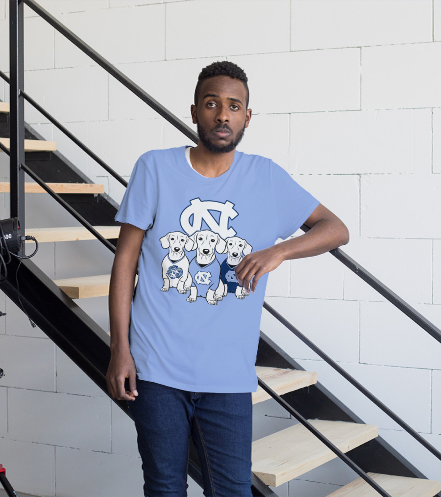 North Carolina Tar Heels  Dachshund Dogs T-Shirt