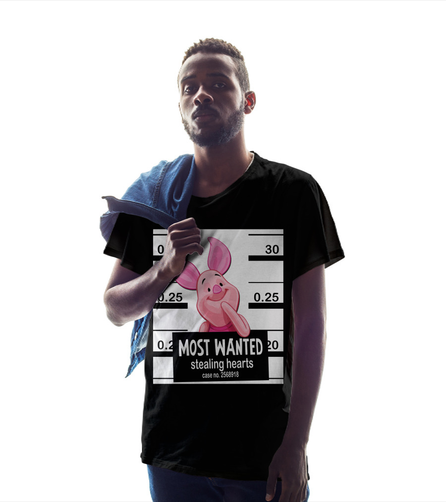 Most Wanted Piglet Stealing Hearts Mugshot Case No. 2568918 T-Shirt