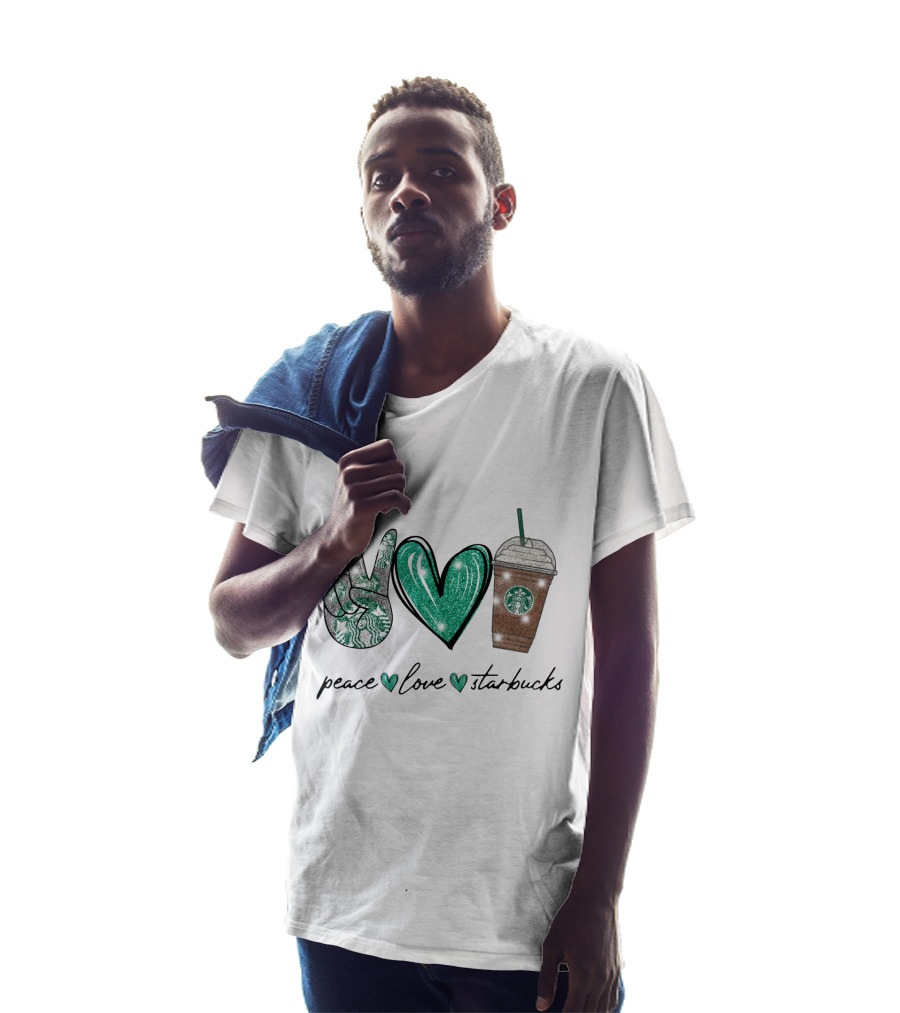 Peace Love Starbucks Coffee Vibes T-Shirt