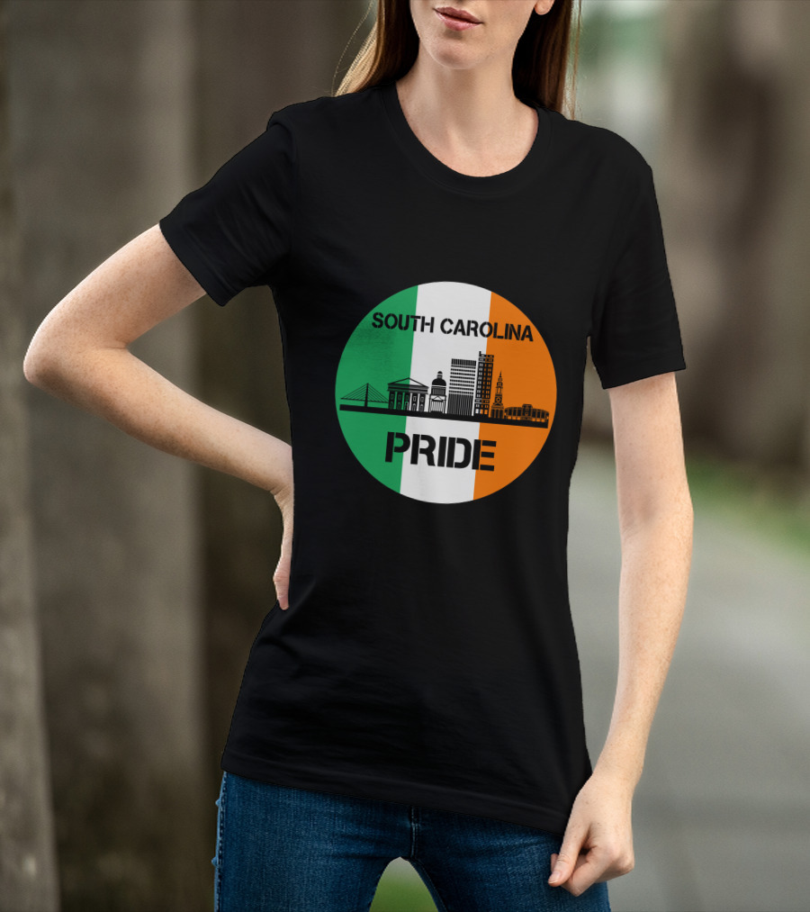 South Carolina Pride Skyline With Irish Flag Elements T-Shirt
