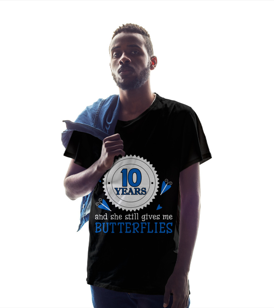 10 Years And She Still Gives Me Butterflies T-Shirt