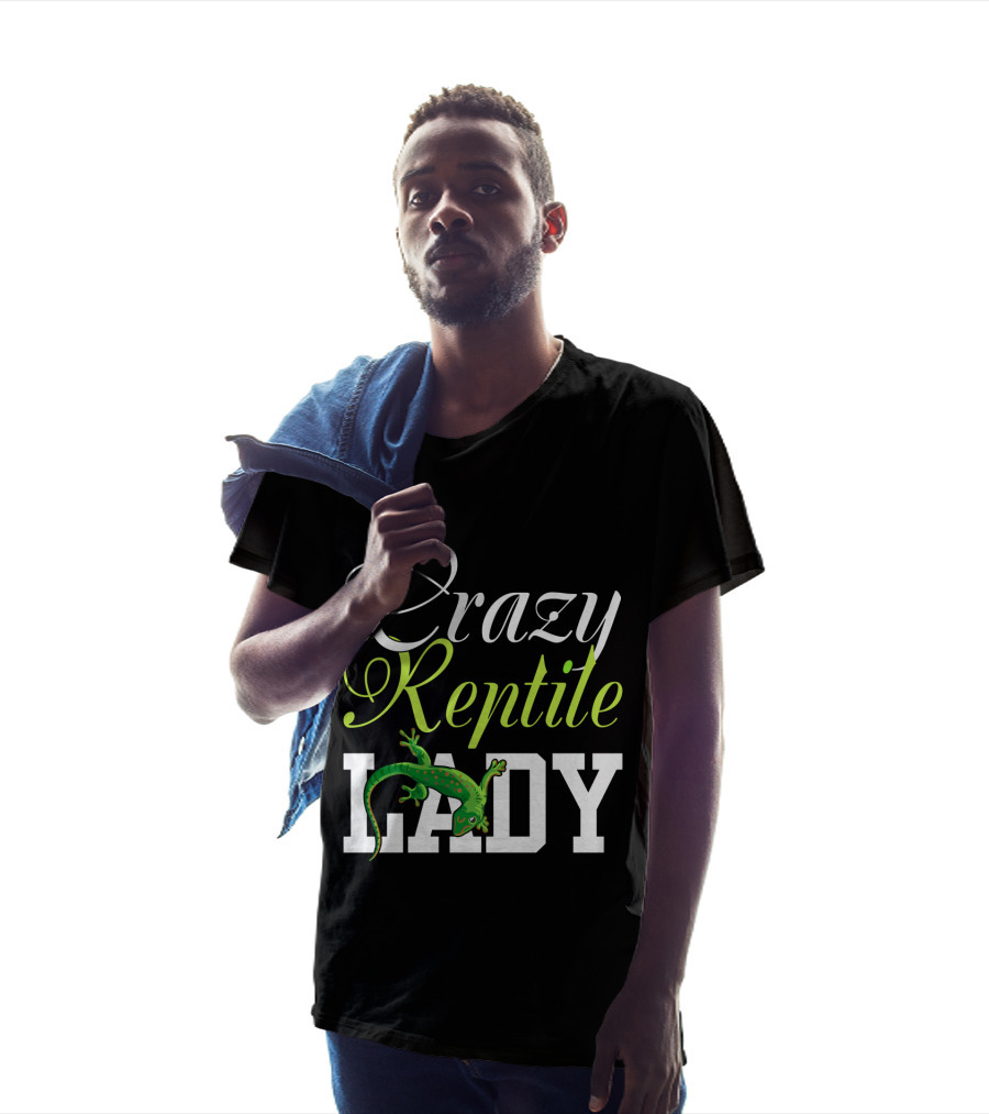 Crazy Reptile Lady Green Gecko T-Shirt