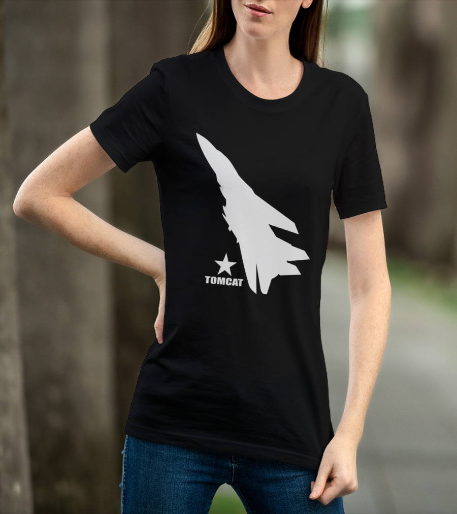 F 14 Tomcat Silhouette With Star T-Shirt