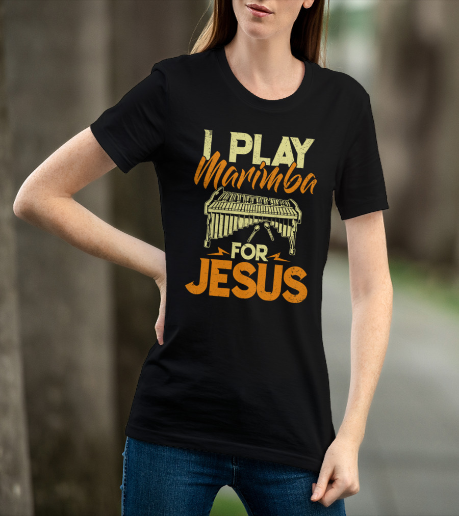 I Play Marimba For Jesus Vintage Marimba Instrument T-Shirt
