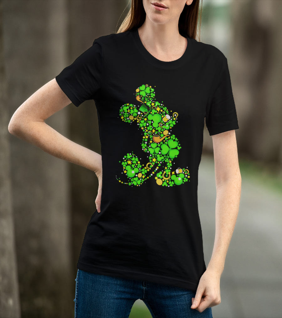 Clover MK Mickey Mouse St. Patrick's Day Lucky Icon Assembly T-Shirt