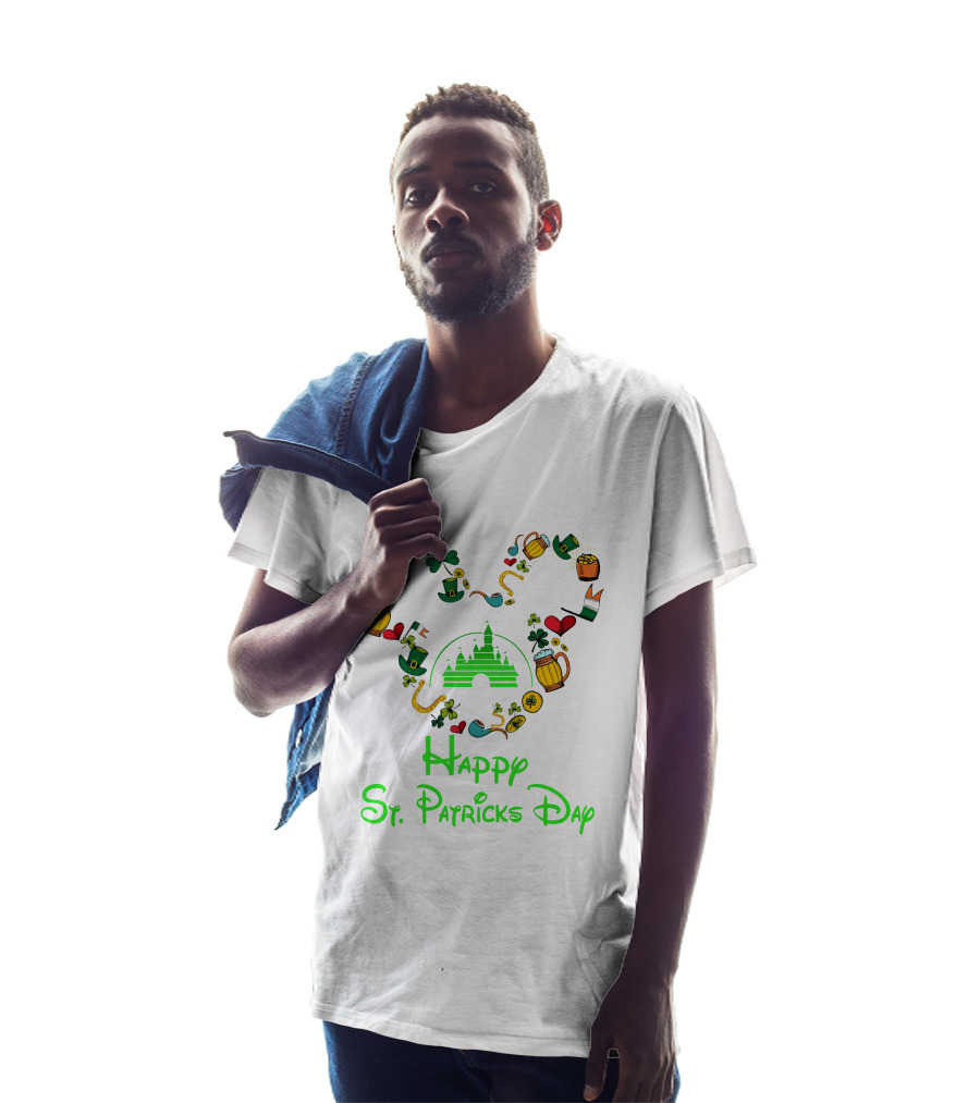 Happy St. Patrick's Day Castle And Shamrocks T-Shirt
