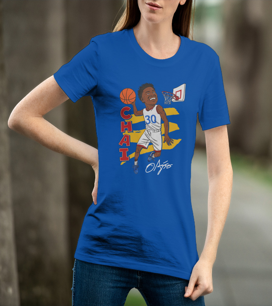 Ochai Agbaji Basketball Illustration 30 Chai Charliehustle Store T-Shirt