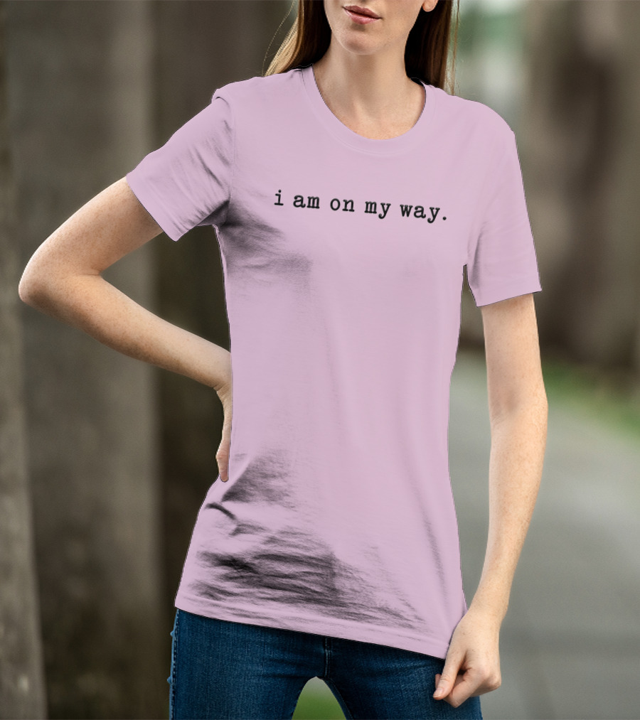 Isaac Anderson I Am On My Way Text On Pink Background T-Shirt