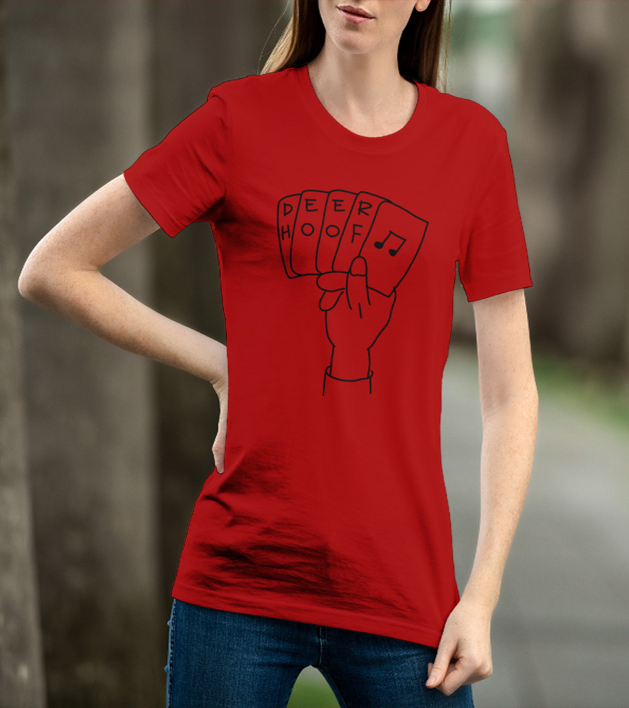 Deer Hoof Music Card Hand T-Shirt