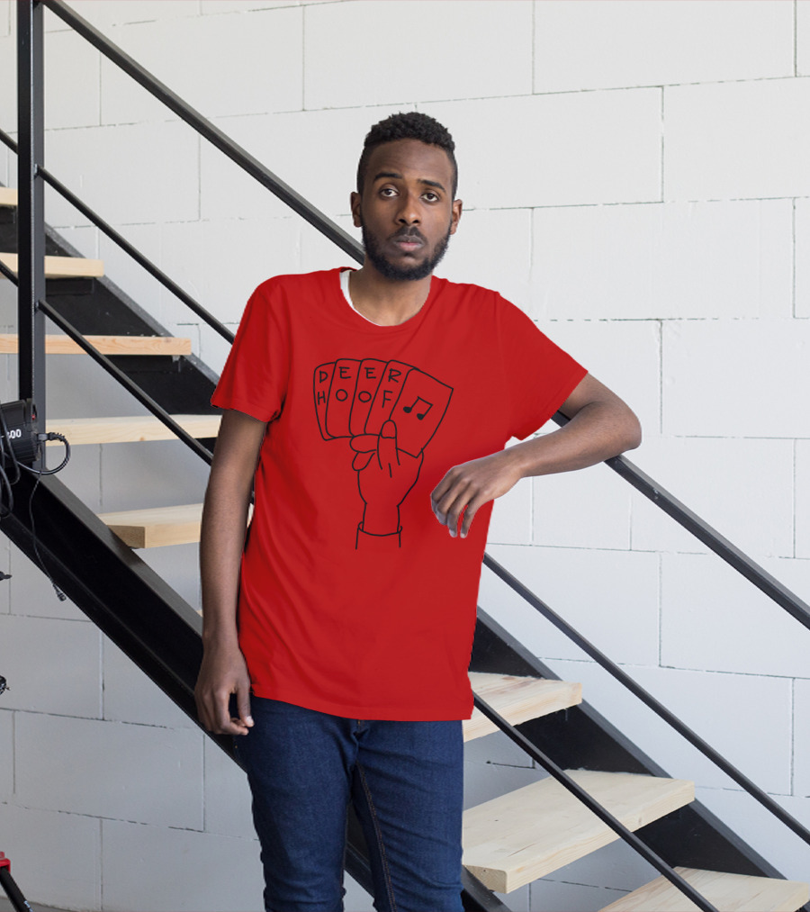 Deer Hoof Music Card Hand T-Shirt
