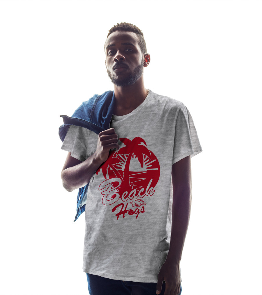 Tampa Bound Beach Hogs Pig Logo Palms And Sunset T-Shirt