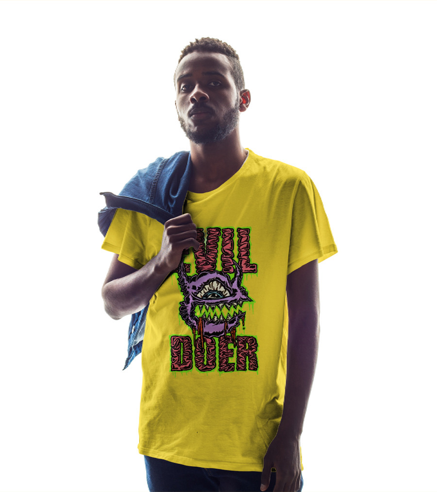Evil Doer Monster Eye With Sharp Teeth And Horns T-Shirt