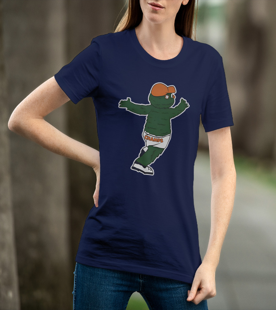 Streaking Champs Gator Mascot With Orange Cap And Shades T-Shirt