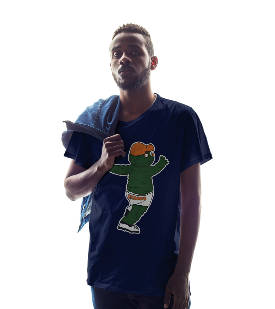 Streaking Champs Gator Mascot With Orange Cap And Shades T-Shirt