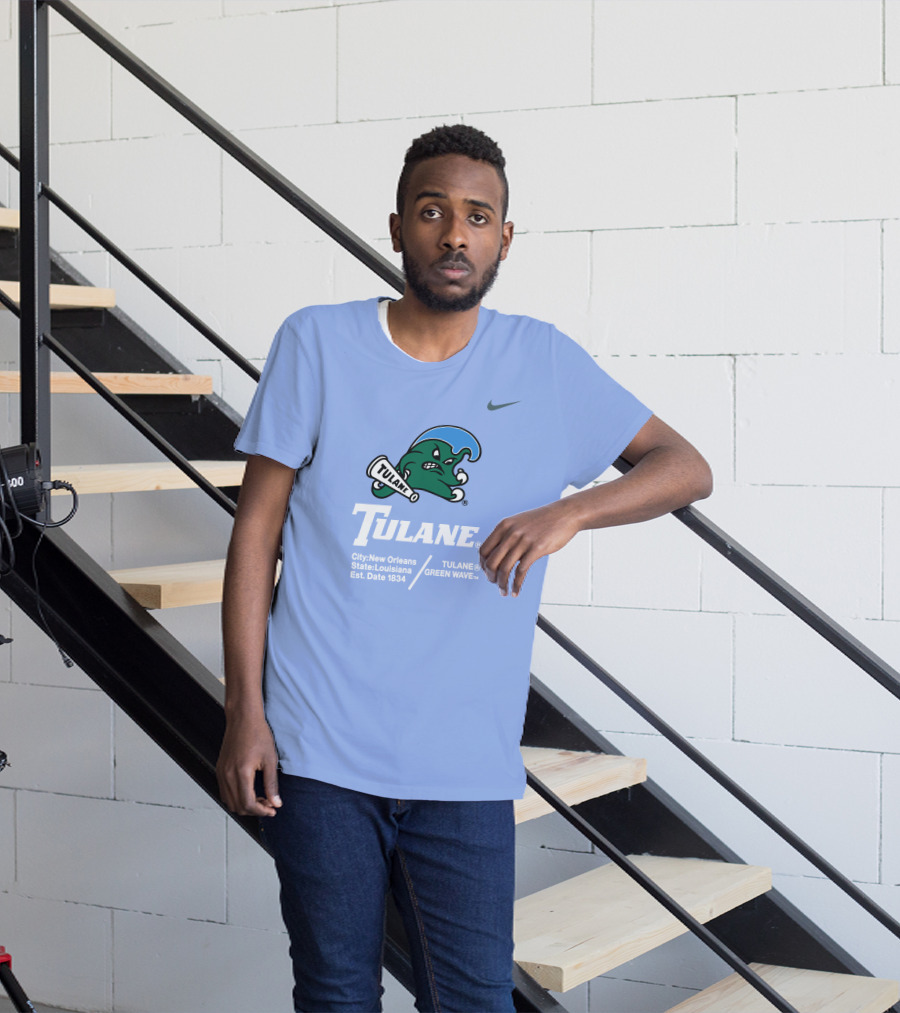 Tulane Green Wave New Orleans Louisiana Est 1834 T-Shirt