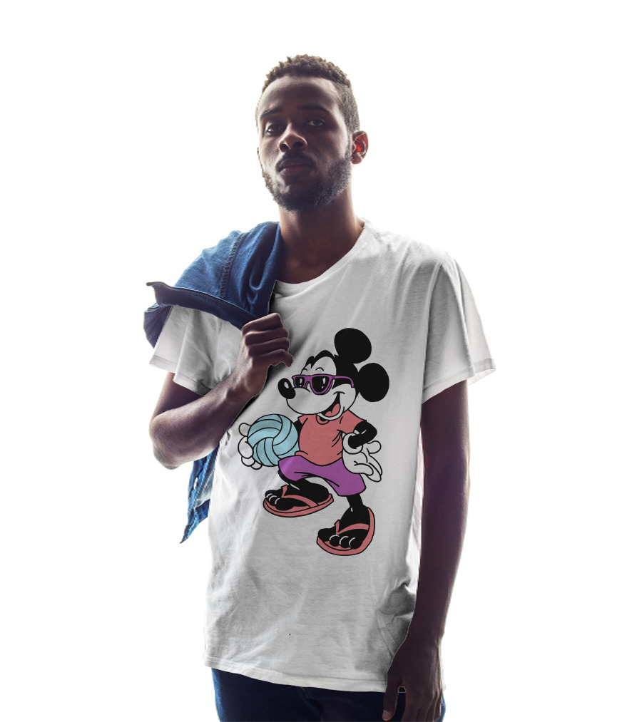 Disney Mickey Mouse Sunglasses Volleyball Playa Vibes T-Shirt