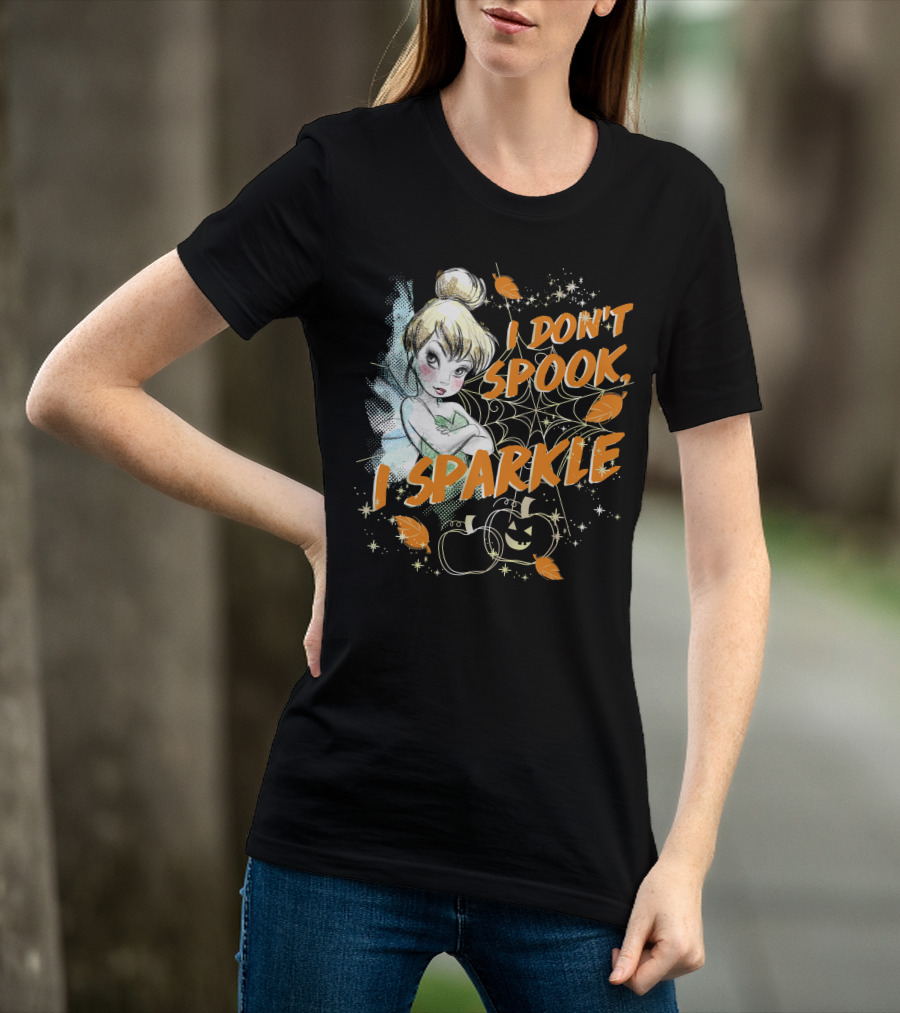 I Don't Spook I Sparkle Disney Peter Pan Tinkerbell Halloween T-Shirt