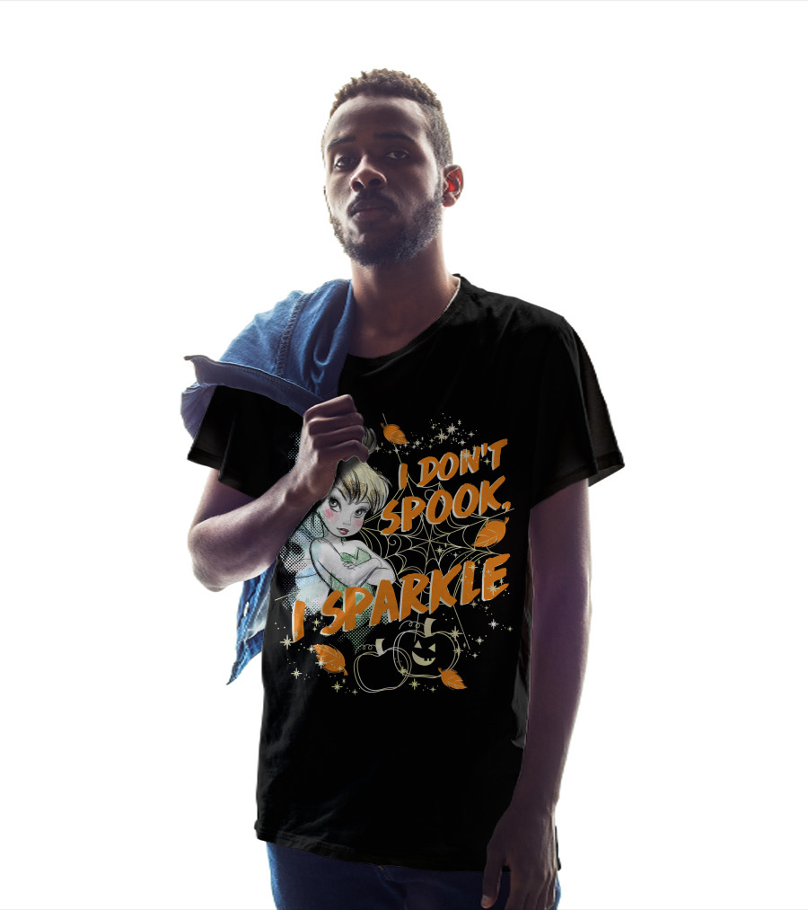 I Don't Spook I Sparkle Disney Peter Pan Tinkerbell Halloween T-Shirt