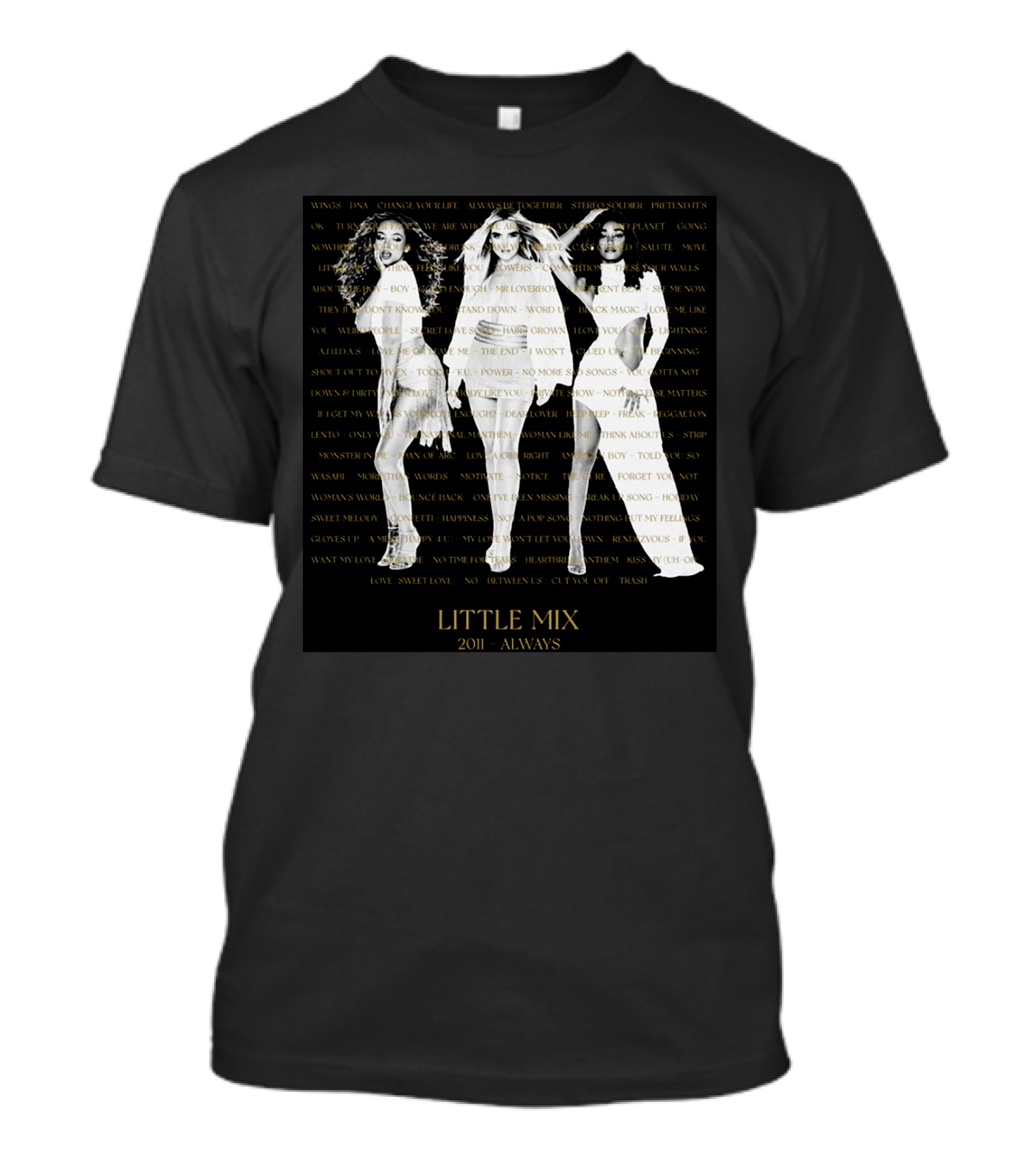 Little Mix 2011 Always Wings DNA Change Your Life Move Together Story Silver Lining T-Shirt