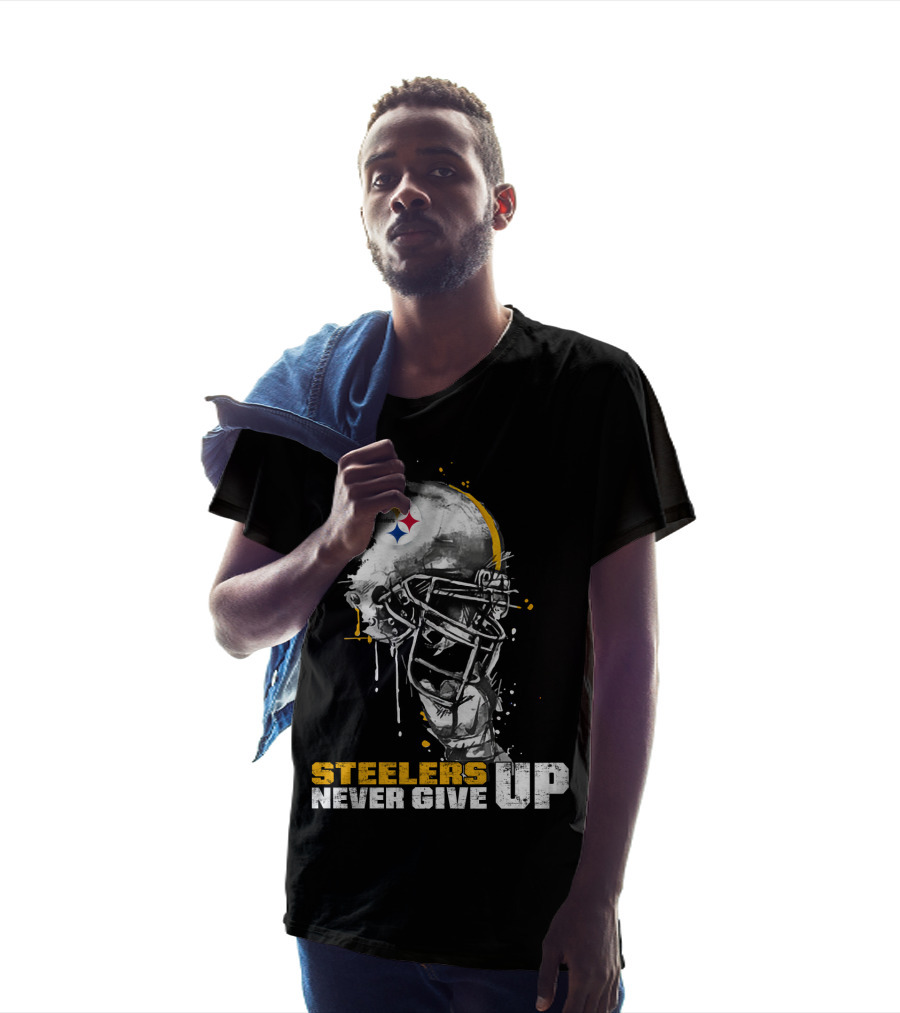 Steelers Never Give Up Helmet *Special Edition T-Shirt