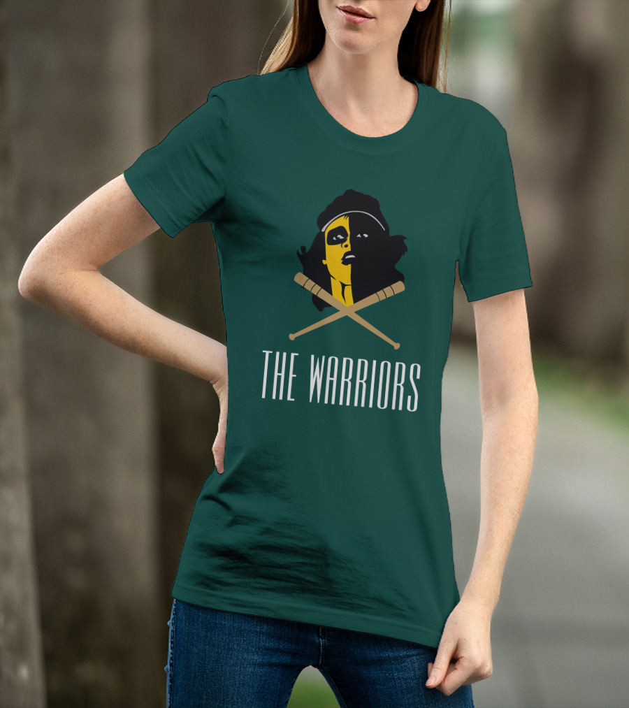 The Warriors Movie Concept Art Face And Crossed Bats T-Shirt