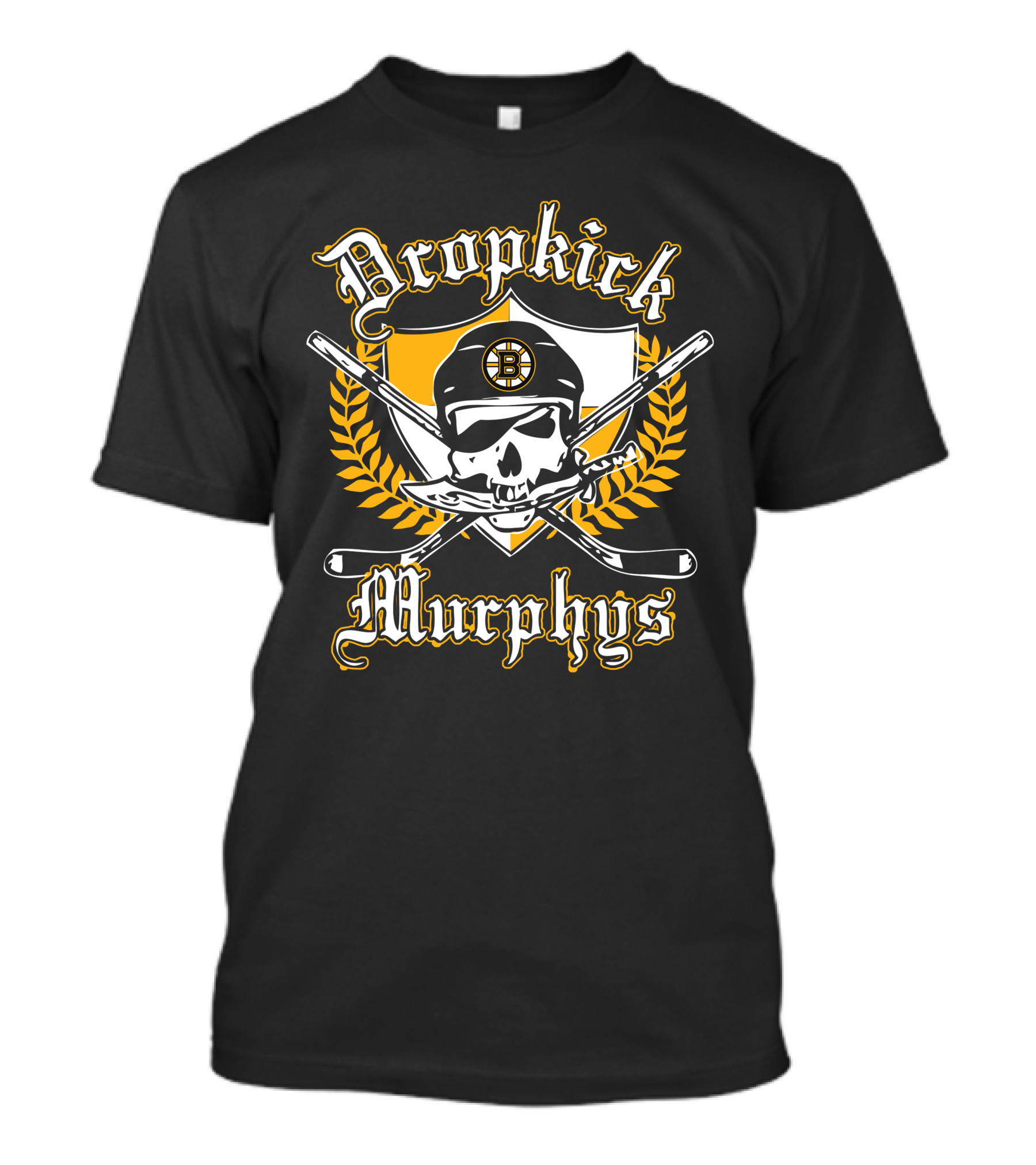 Dropkick Murphys Boston Bruins Skull Hockey Emblem T-Shirt
