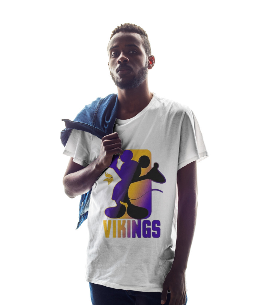 Mickey Mouse Vikings Minnesota Disney Cross Fade T-Shirt