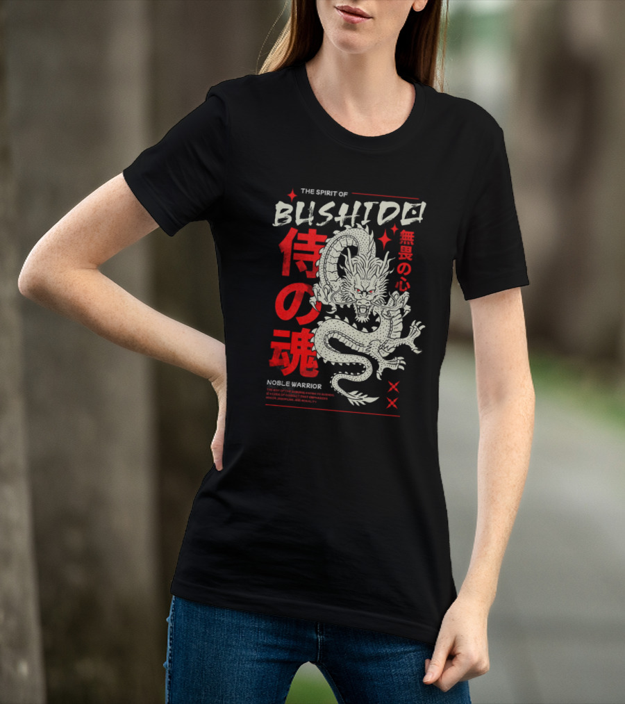 The Spirit Of Bushido Noble Warrior Dragon T-Shirt