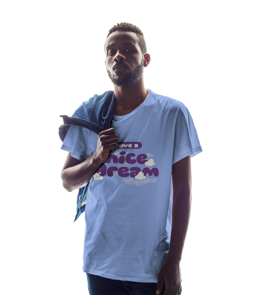 Have A Nice Dream Cloudy Purple Text T-Shirt