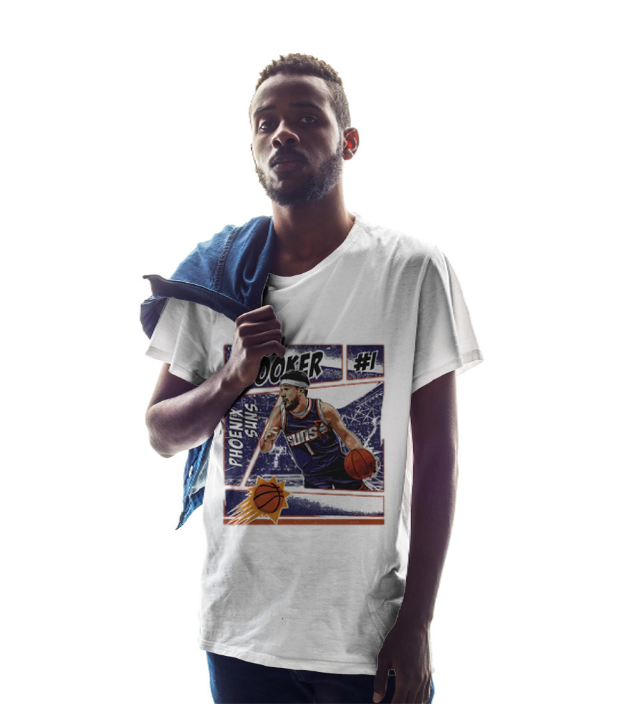 Devin Booker Phoenix Suns #1 Comic Vintage NBA Basketball T-Shirt