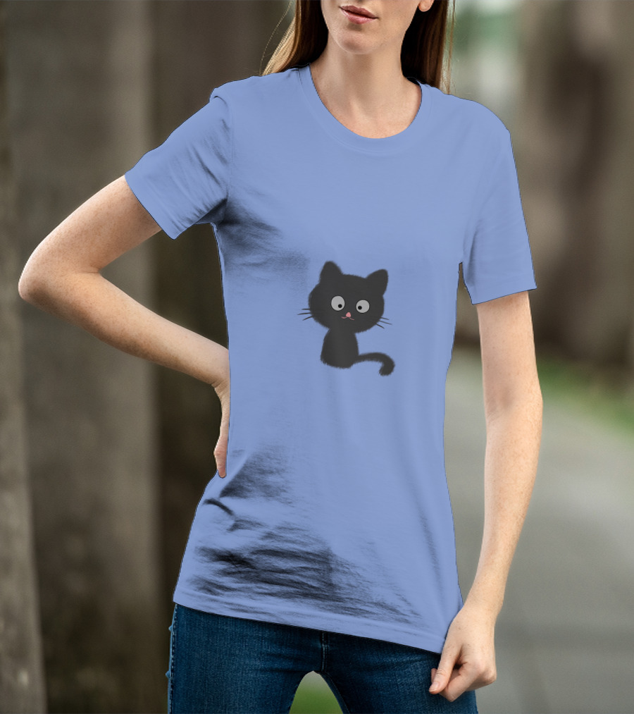Cute Mew-T Black Cat T-Shirt
