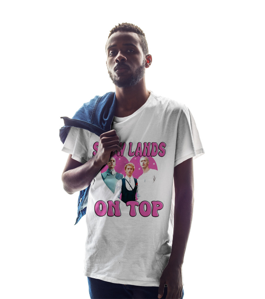 Snow Lands On Top Pink Heart Trio T-Shirt