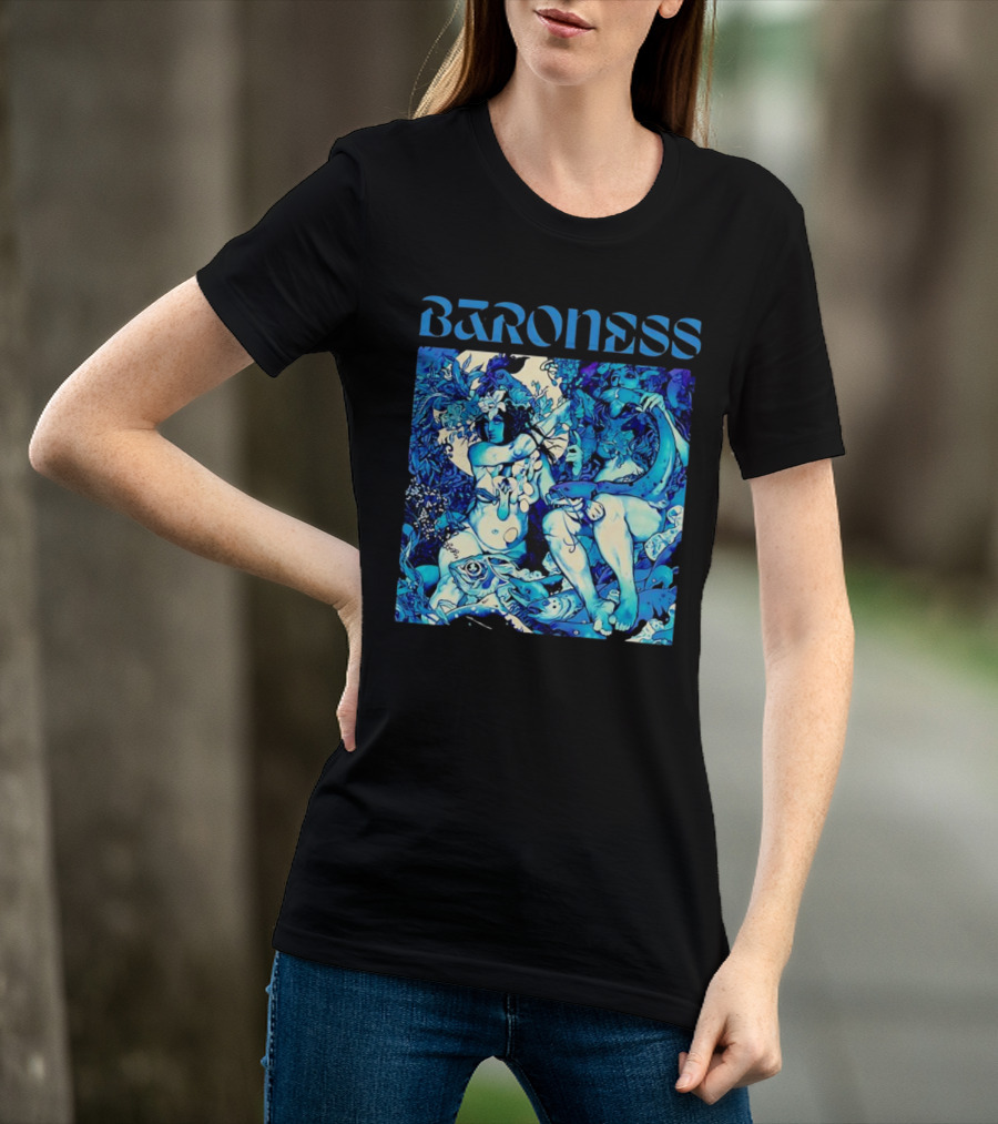Baroness Blue Record Psychedelic Mythical Scene T-Shirt