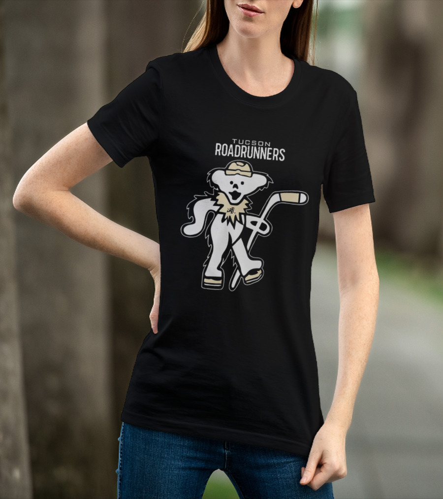 Tucson Roadrunners 2025 Grateful Dead Night Hockey Bear T-Shirt