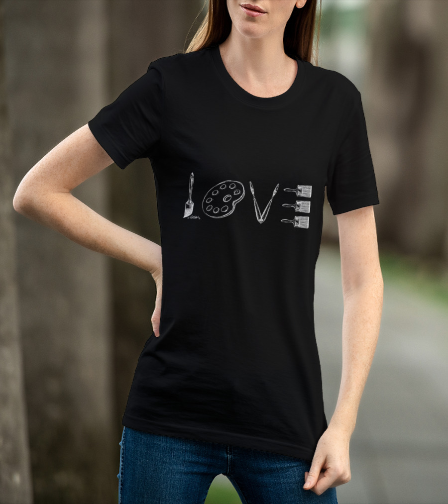 Love Creatives Artist Art Supplies Brush Palette T-Shirt