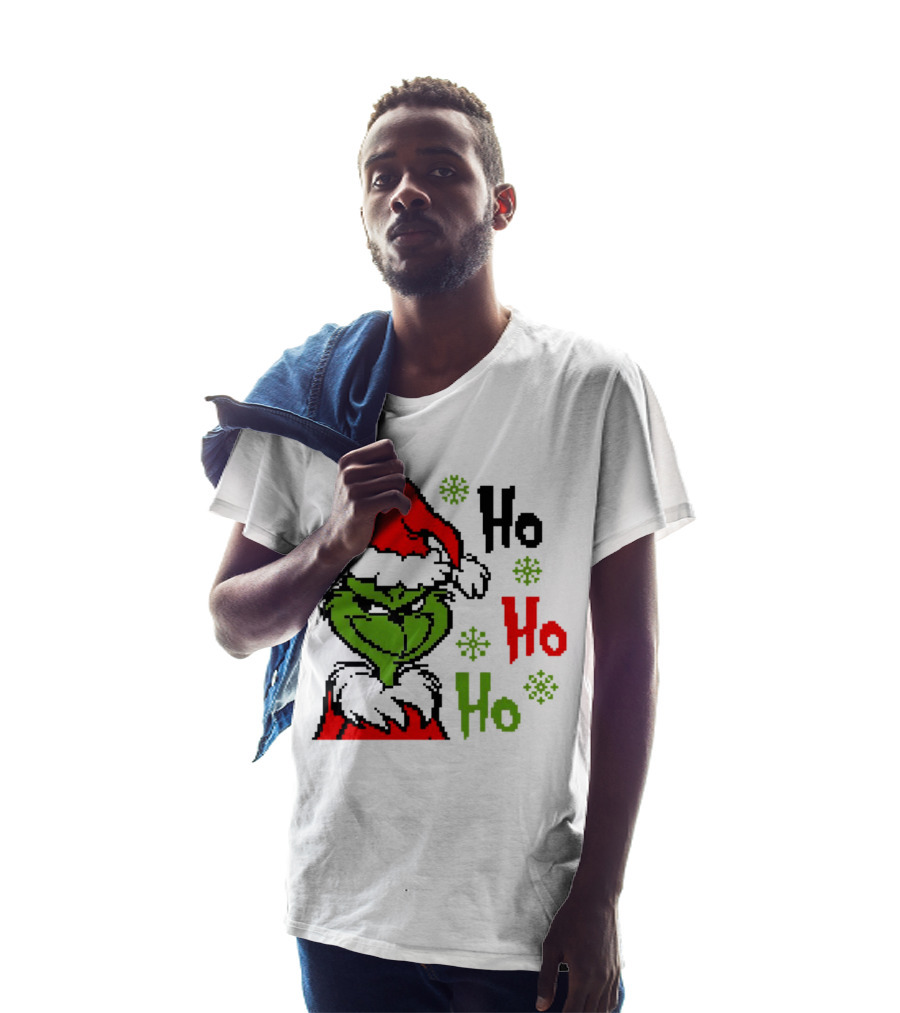 Santa Grinch Ho Ho Ho Merry Christmas T-Shirt