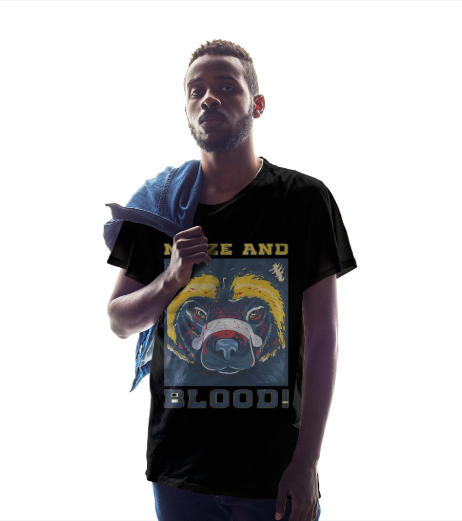 Maize And Blood Michigan Wolverines Bear T-Shirt
