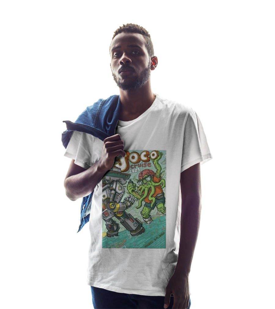 Joco Cruise 2025 Fort Lauderdale Robot Vs. Tentacle Monster March 2-9 T-Shirt